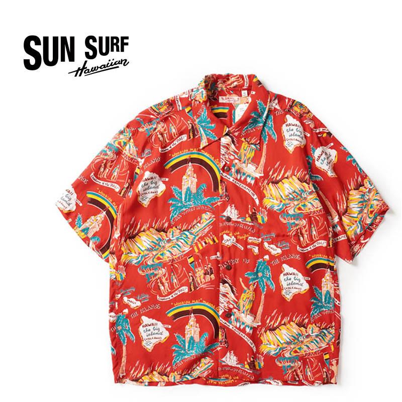 SUN SURF サンサーフ 半袖 アロハシャツ RAYON HAWAIIAN SHIRT