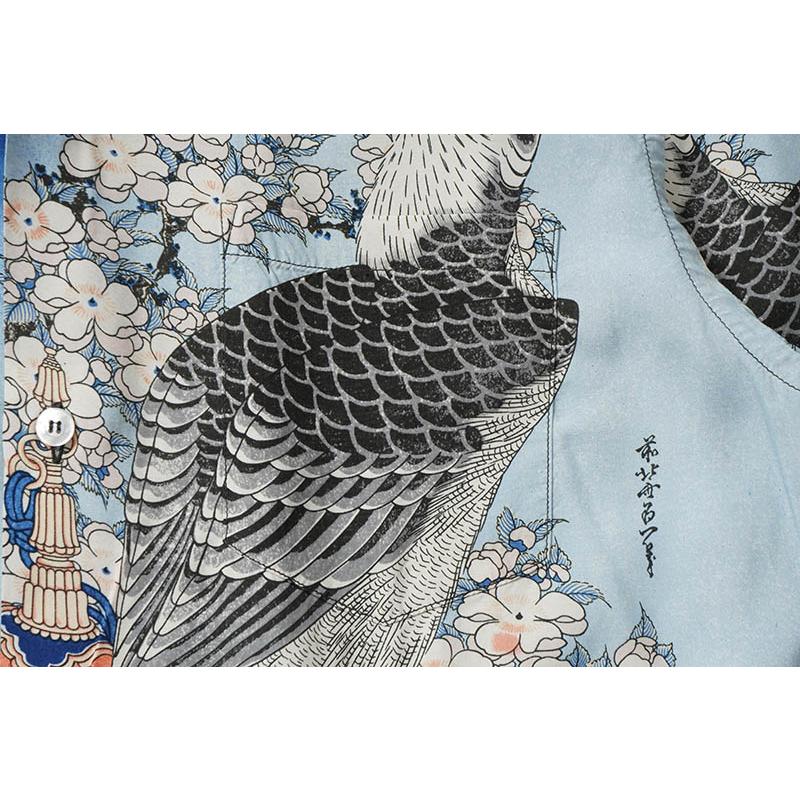 SUN SURF サンサーフ 半袖 アロハシャツ 日本の意匠 SURF×葛飾北斎