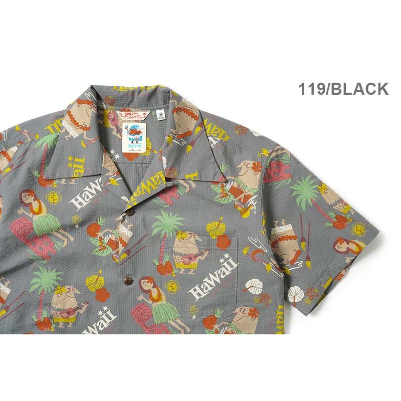 SUN SURF サンサーフ 半袖 アロハシャツ COTTON SEERSUCKER OPEN SHIRT