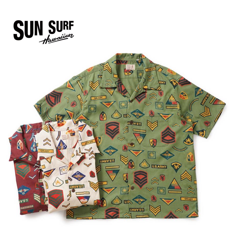 SUN SURF サンサーフ 半袖 アロハシャツ COTTON HERRINGBONE HAWAIIAN