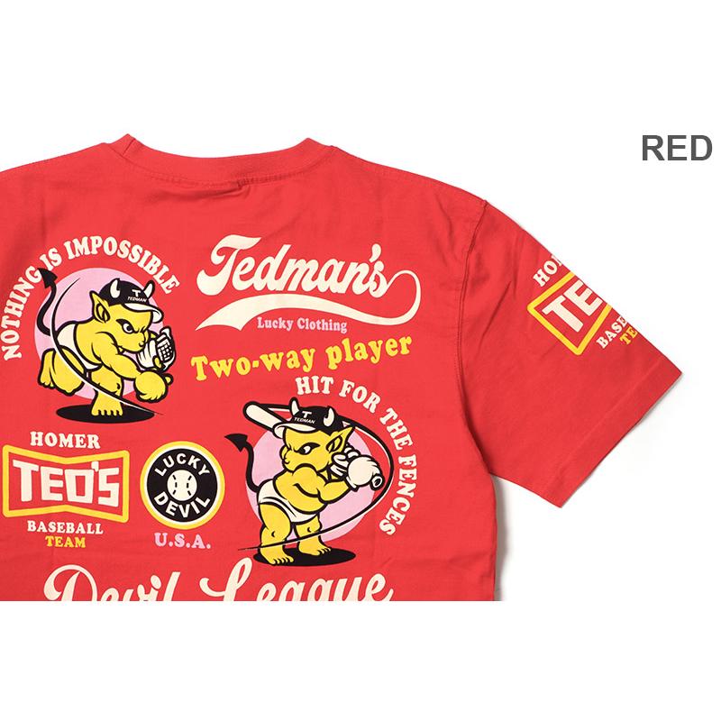 TEDMAN'S テッドマン 半袖 Tシャツ "RED DEVIL BASEBALL" TDSS-563｜rogues｜04