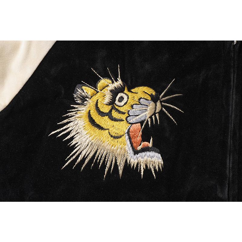 TAILOR TOYO テーラー東洋　スカジャン　Mid 1950s Style Velveteen (Two-tone) × Acetate Souvenir Jacket  “TIGER HEAD” × “GOLD DRAGON”  TT15795-119の画像