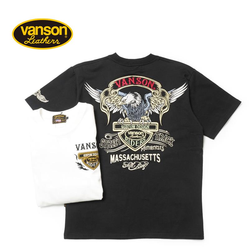 VANSON バンソン 天竺 半袖Tシャツ nvst-2504 VANSON（バンソン） 半袖Tシャツ 