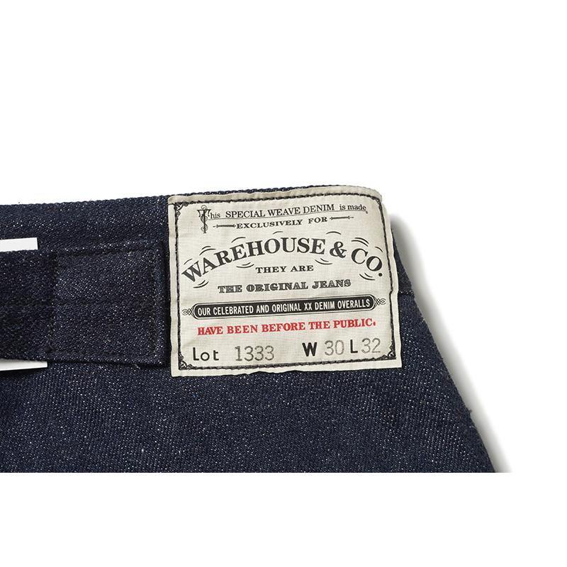 【ワンウォッシュ】WAREHOUSE ウエアハウス デニム パンツ Lot.1333 "1910〜1915 No.3 WAIST OVERALLS" 1333(24S)-OW_7