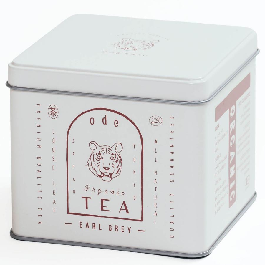 オーガニック ベストセラー アールグレイ 「ode」ルースリーフ 紅茶 ベルガモット風味 可愛い缶 Organic Tea Earl Grey Loose Leaf 230g by TOKYO COFFEE | オーガニック