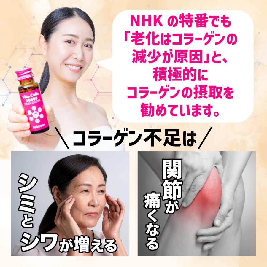 ロアコスモ 1本50mLにコラーゲン 2万mg配合は業界No.1。 高濃度