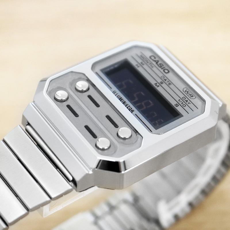 CASIO カシオ STANDARD スタンダード チープカシオ チプカシ メンズ 男性 男の子 ウォッチ 腕時計 A100WE-7B｜roke｜03