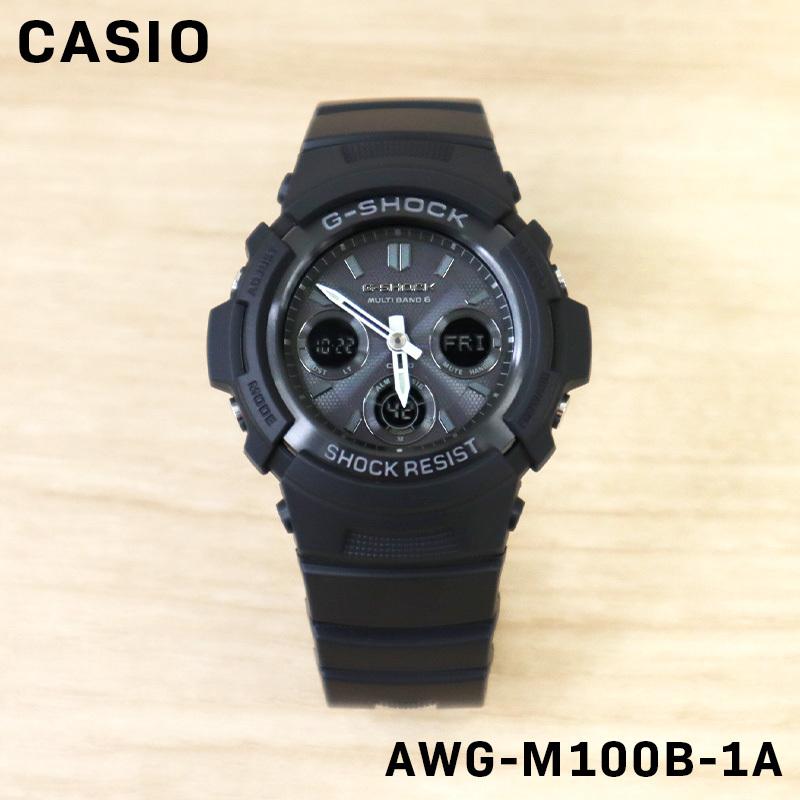 G-SHOCK G-SHOCK CASIO カシオ 腕時計 G-SHOCK ジーショック AWG-M100-1AJF ソーラー電波 アナログ デジタル  ブラック シルバー