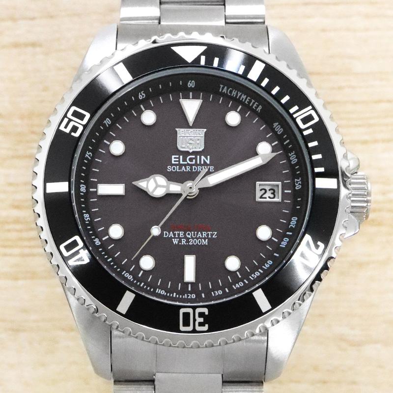 ELGIN（エルジン） メンズ 男性 彼氏 アナログ 腕時計 ソーラー