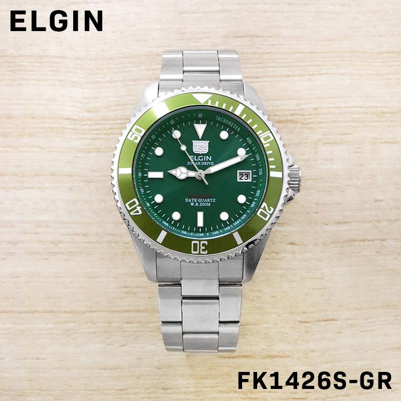ELGIN ECO SOLAR DRIVE ソーラー腕時計 FK-1426-FL ELGIN（エルジン） メンズ 男性 彼氏 アナログ 腕時計 ソーラー