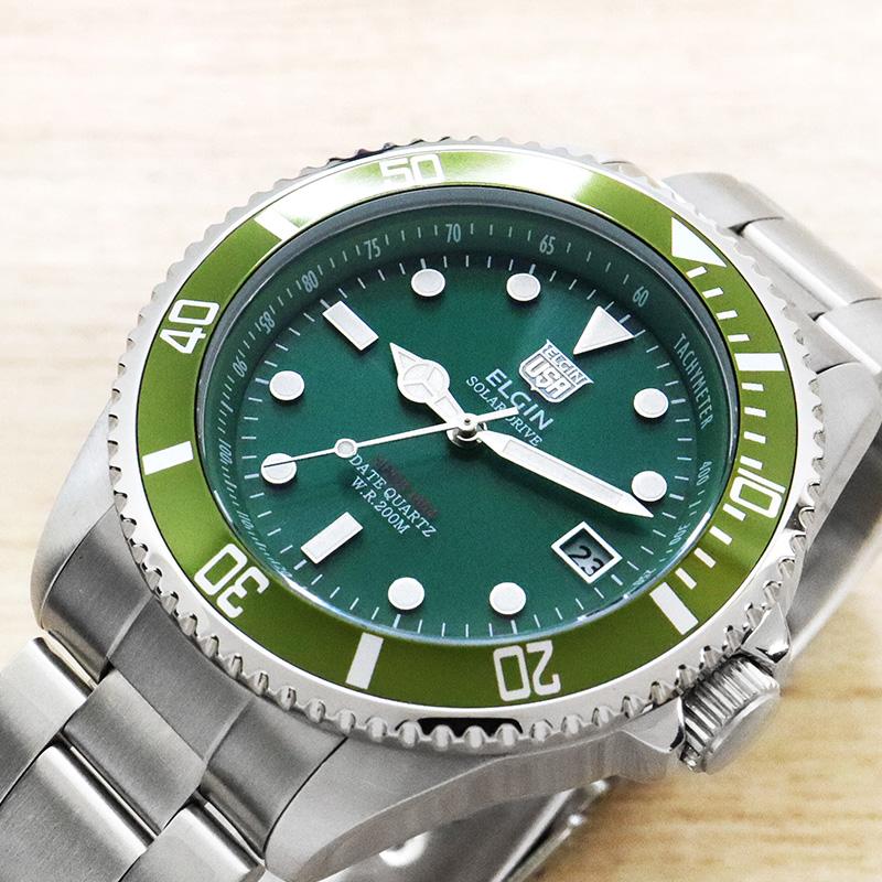 ELGIN（エルジン） メンズ 男性 彼氏 アナログ 腕時計 ソーラー