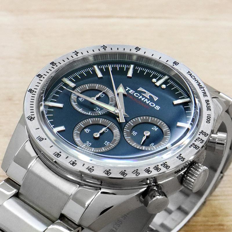 テクノス] 腕時計 クロノグラフ T9B87GM メンズ シルバー テクノス