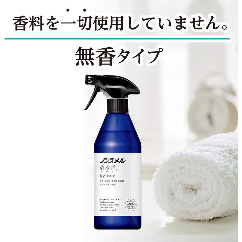 白元アース ノンスメル清水香 無香 つめかえパウチ 600ml 消臭スプレー 衣類 布製品 空間 アルコール消臭+99.9%除菌｜rokorokoshop｜02