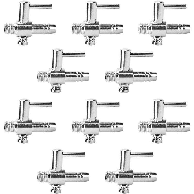 YFFSFDC エアーチューブ用 一方コック 10個セット エアレーション エアー量調節 エアコントロール 分岐コック レバーバルブ アクア｜rokorokoshop｜04
