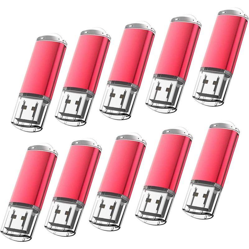 KOOTION USBメモリ2G 10個セットUSB2.0 USBフラッシュメモリー キャップ式 ストラップホール付き フラッシュドライブ ...
