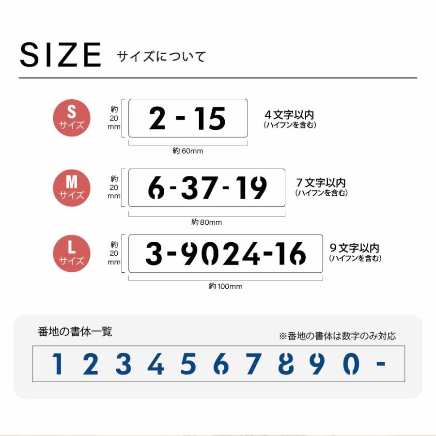 ニコニコsign 爆買！／表札 ステンレス 番地 住所だけ 数字 0-9 番地