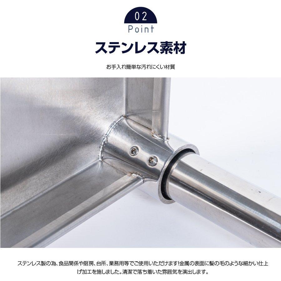 爆買！／日本製造 ステンレス製 業務用 キッチン置き棚 3段タイプ ステンレス 業務用 W1475×H800×D320mm 置棚 作業台棚 ステンレス棚 上棚 業務用 kot3-14732の画像