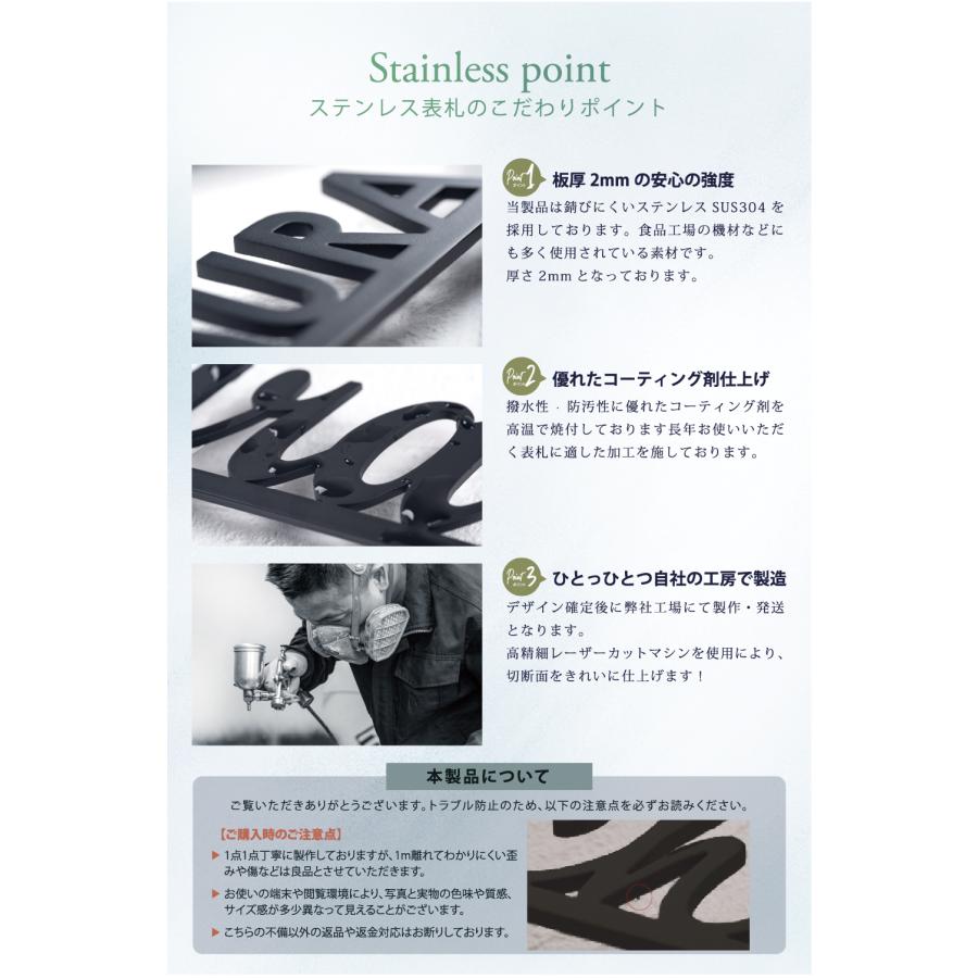 ニコニコsign 表札 ステンレス 切り文字 バラ文字 80mm角 戸建て ksk 