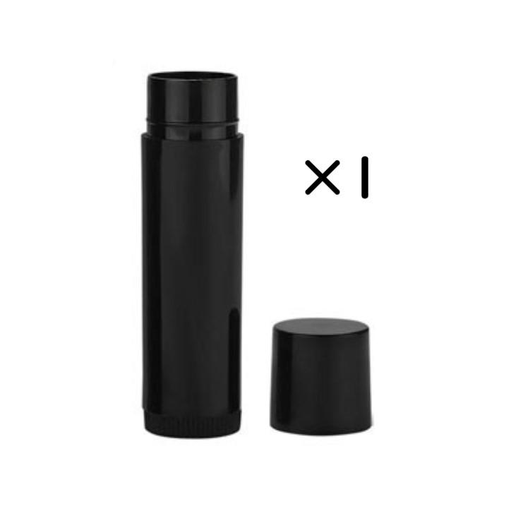 高額売筋 リップ クリーム 容器 ケース 口紅 チューブ スティック 黒 ブラック 1 本 １ ばら売り 空 手作り 化粧品 用品