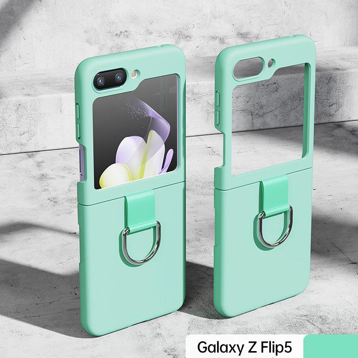 Galaxy Z Flip5 Flip4 ケース ギャラクシーZ フリップ5 シリコン 無地 リング付き 可愛い おしゃれ 水色 スクリーン保護 軽量 全面保護｜rolfclothing｜09