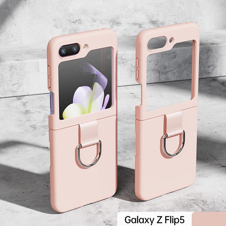 Galaxy Z Flip5 Flip4 ケース ギャラクシーZ フリップ5 シリコン 無地 リング付き 可愛い おしゃれ 水色 スクリーン保護 軽量 全面保護｜rolfclothing｜07