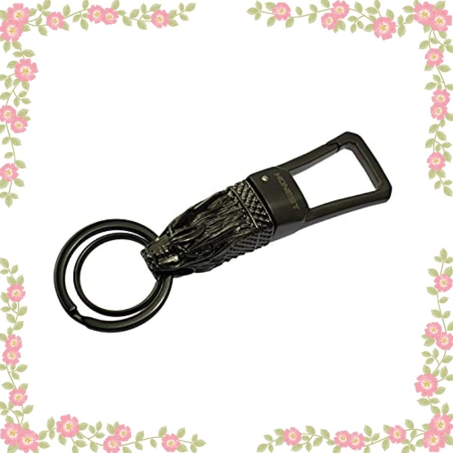 ロール店speed Mao かっこいい 龍 ドラゴン キーリング キーホルダー メタリックブラック ブランド品