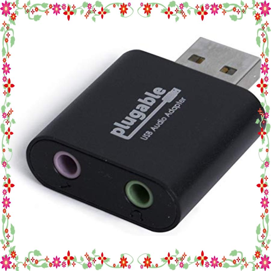 激安本物 Plugable Usb オーディオ アダプタ 3 5mm ヘッドホン マイク端子付 黒アルミニウム仕上げ 外部ステレオサウンド Cisama Sc Gov Br