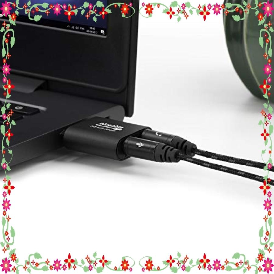 激安本物 Plugable Usb オーディオ アダプタ 3 5mm ヘッドホン マイク端子付 黒アルミニウム仕上げ 外部ステレオサウンド Cisama Sc Gov Br