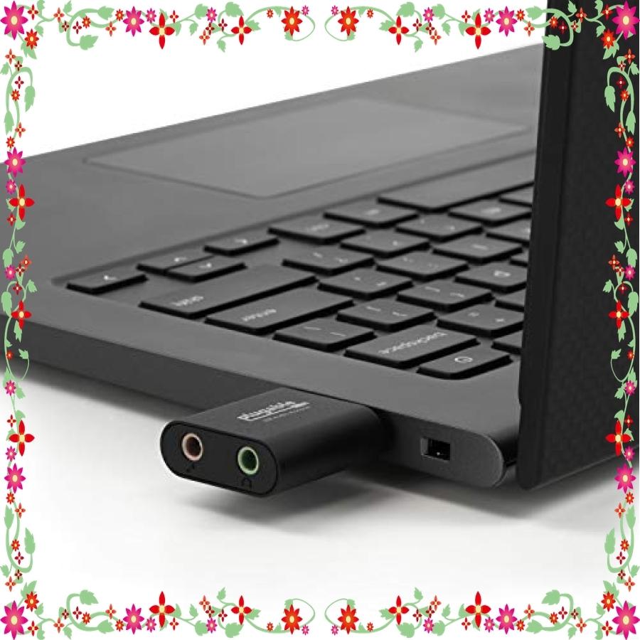 激安本物 Plugable Usb オーディオ アダプタ 3 5mm ヘッドホン マイク端子付 黒アルミニウム仕上げ 外部ステレオサウンド Cisama Sc Gov Br
