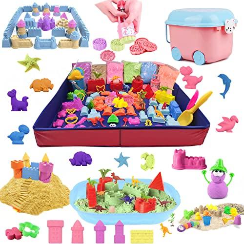 気質アップ Jecimco 砂遊び おもちゃ 子供 室内遊び 砂粘土 砂遊び セット Diy 粘土遊び 知育玩具 男の子 女の子 誕生日のプレゼント 室内砂場 最も優遇 Turningheadskennel Com