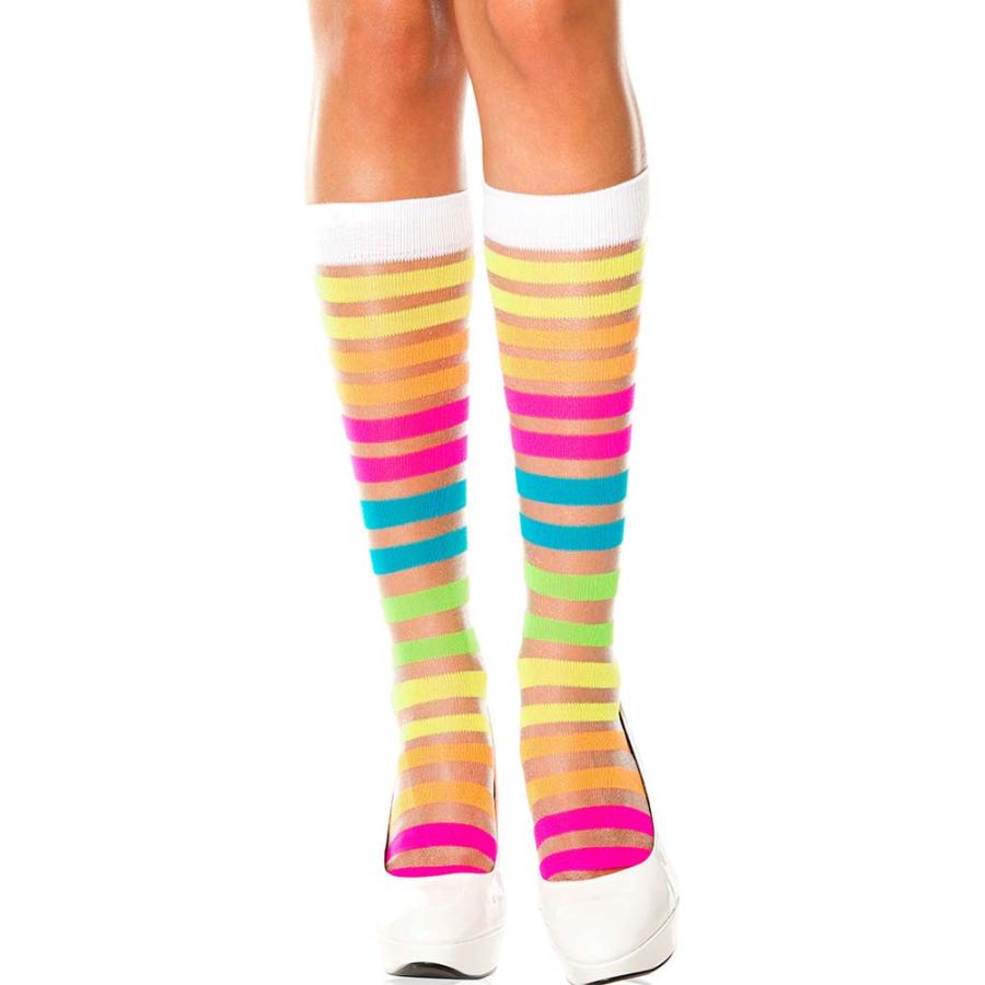 70 Off Musiclegs ミュージックレッグ レインボーシアーボーダーハイソックスタイツ ストッキング Ml5526 派手 カラフル ダンス 衣装 ダンサー 発表会 創作ダンス Blackstonessolicitors Com
