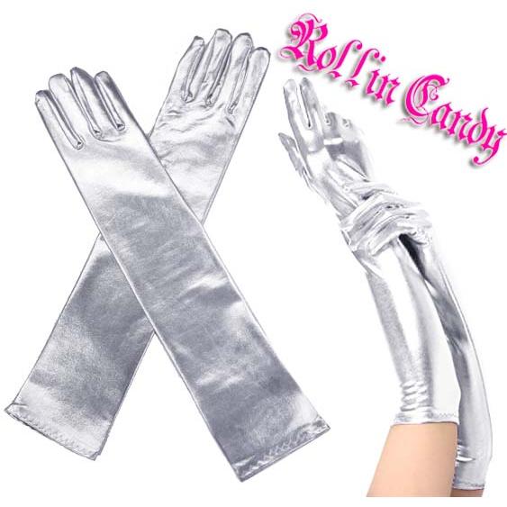 メタリックロンググローブ 手袋 パーティー ダンス ダンサー ステージ