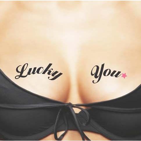 LA直輸入♪ta-ta-too's　TATTOOタトゥーシール2枚セット【HAPPY BIRTHDAY】【LUCKY YOU】ショーガール パーティー コスプレ ボディーシール ボディーアート |  | 01