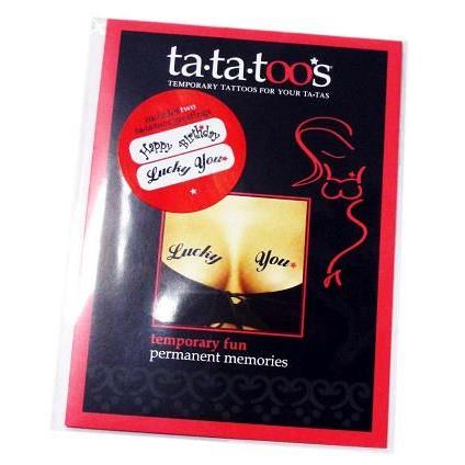 LA直輸入♪ta-ta-too's　TATTOOタトゥーシール2枚セット【HAPPY ANNIVERSARY】【LUCKY YOU】ショーガール パーティー コスプレ ボディーシール ボディーアート |  | 02