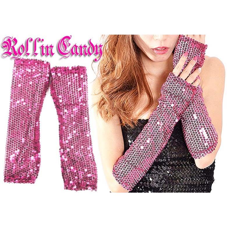 キラキラタンク&アームウォーマー ダンサー必見!! スパンコールアームグローブ/アームウォーマー キッズ