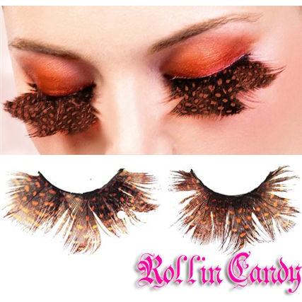 272円 大人女性の マイアミ発 Baci バチー フェザーアイラッシュ つけまつげ ブラック オレンジ No 617 コスプレ ファッションショー 特殊メイク ハロウィン