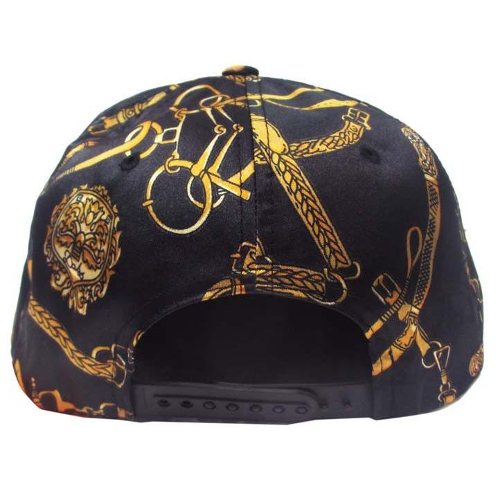 LA直輸入♪PIT BULL (ピットブル) ゴールドチェーン付きチェーン総柄サテン地ベースボールキャップ HIPHOP B系 ヒップホップ ローライダー |  | 02