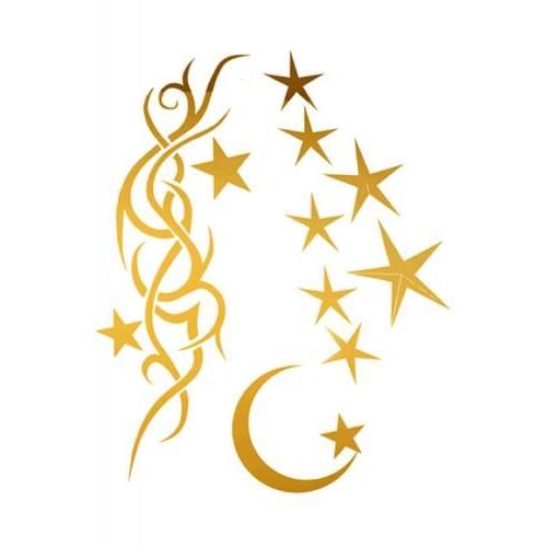 LA直輸入♪GOLDタトゥーシール4枚セット TATTOO/ゴールド 02 ショーガール コスプレ ダンス チカーナ ローギャル club ボディーシール ボディーアート |  | 02