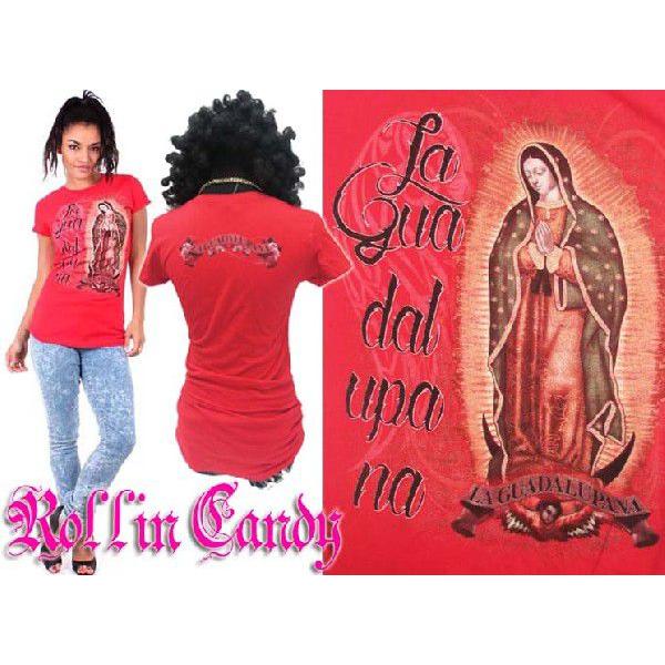 La直輸入ラメ付き マリア様プリントtシャツ レディース Maria 聖母マリアダンス衣装 ダンサー ローライダー メキシカン メキシコ ブラック レッド ピンク 76c 78c ローリンキャンディー 通販 Yahoo ショッピング