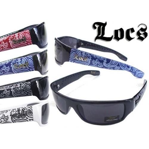 LA直輸入♪Locs(ローク)ペイズリーバンダナ柄チカーノサングラス B系