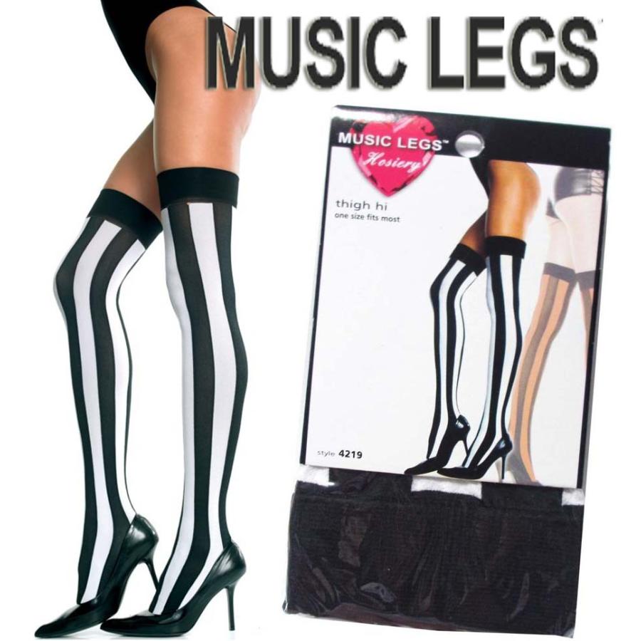 Music Legs MusicLegs(ミュージックレッグ) ストライプサイハイ