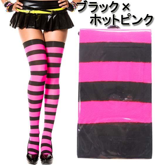 MusicLegs(ミュージックレッグス)ワイドボーダーサイハイストッキング