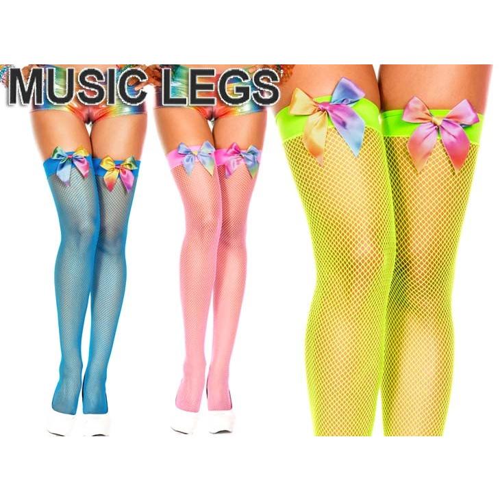 MusicLegs(ミュージックレッグ) レインボーグラデーションリボン付き