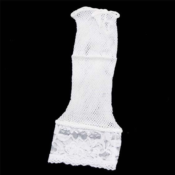 MusicLegs(ミュージックレッグス)レーストリム付き フィッシュネット アームウォーマー ML421 ホワイト/手袋 アームグローブ ウェディング パーティー 白 結婚式 | Music Legs | 02