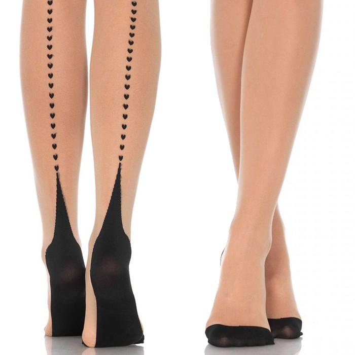 Leg Avenue(レッグアベニュー)リボン×ハートバックシーム キューバンヒールサイハイストッキング/タイツ 1111 ニーハイ ダンス衣装 レディース GOGOダンサー |  | 02