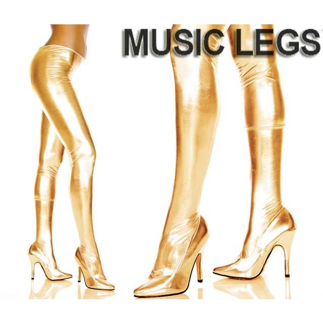 MusicLegs(ミュージックレッグ) ウェットルックストッキング/タイツ ML36112 ゴールド シルバー ブラック 黒 ボンテージ 女王様 メタリック パンスト ダンス衣装｜rollincandy｜03