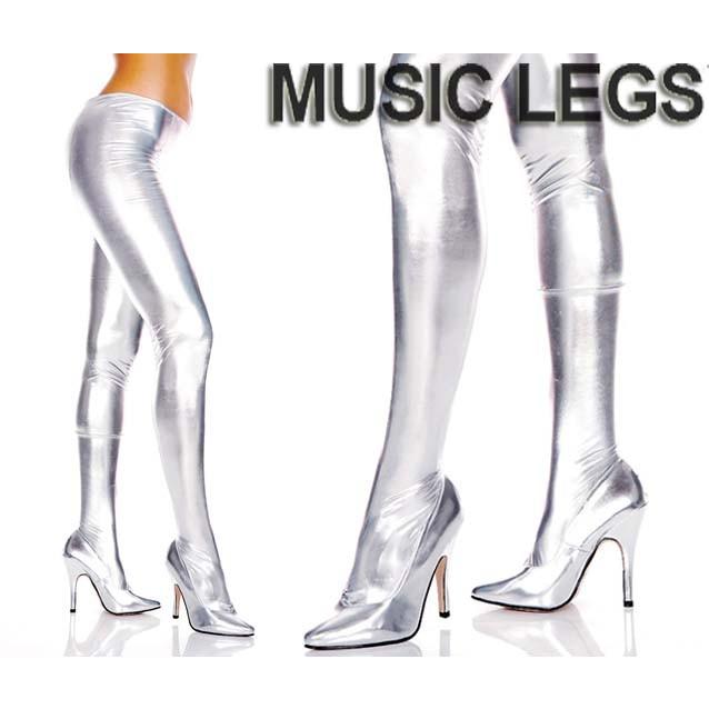 MusicLegs(ミュージックレッグ) ウェットルックストッキング/タイツ ML36112 ゴールド シルバー ブラック 黒 ボンテージ 女王様 メタリック パンスト ダンス衣装｜rollincandy｜04