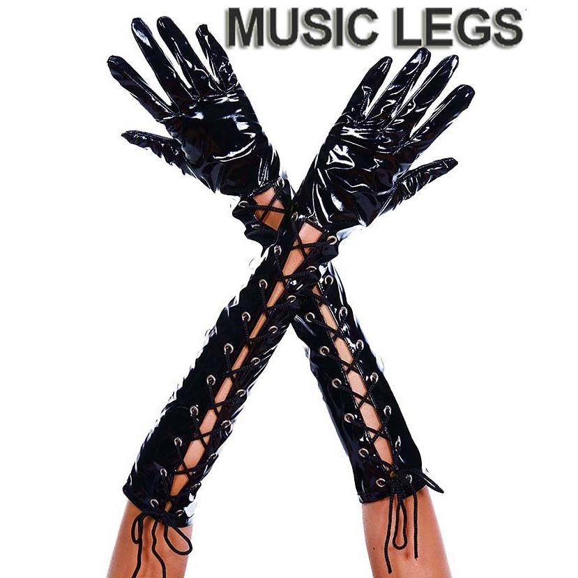 MusicLegs(ミュージックレッグ) ウェットルックレースアップ