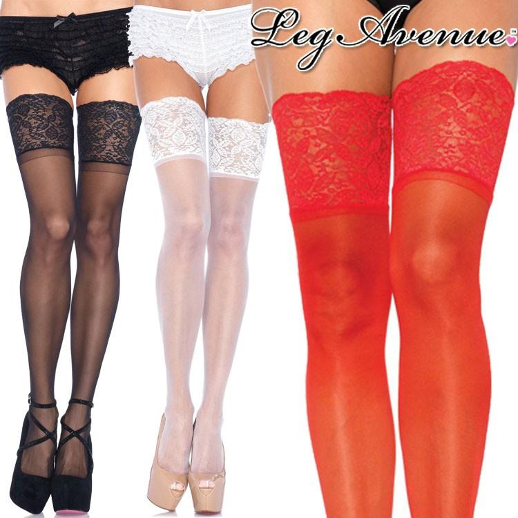 leg avenue lingeride collection カタログ Leg Avenue(レッグアベニュー)シリコングリップ付きワイドレース