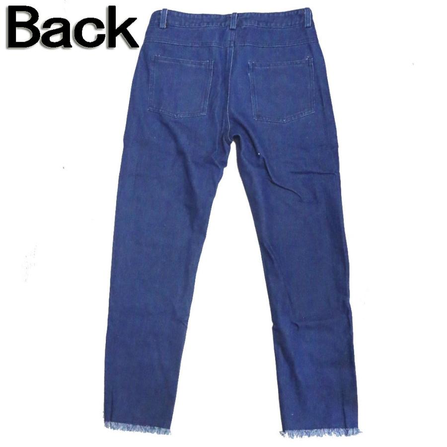 クラッシュ加工 ワッペン付きデニムパンツ B系 ストリート系
